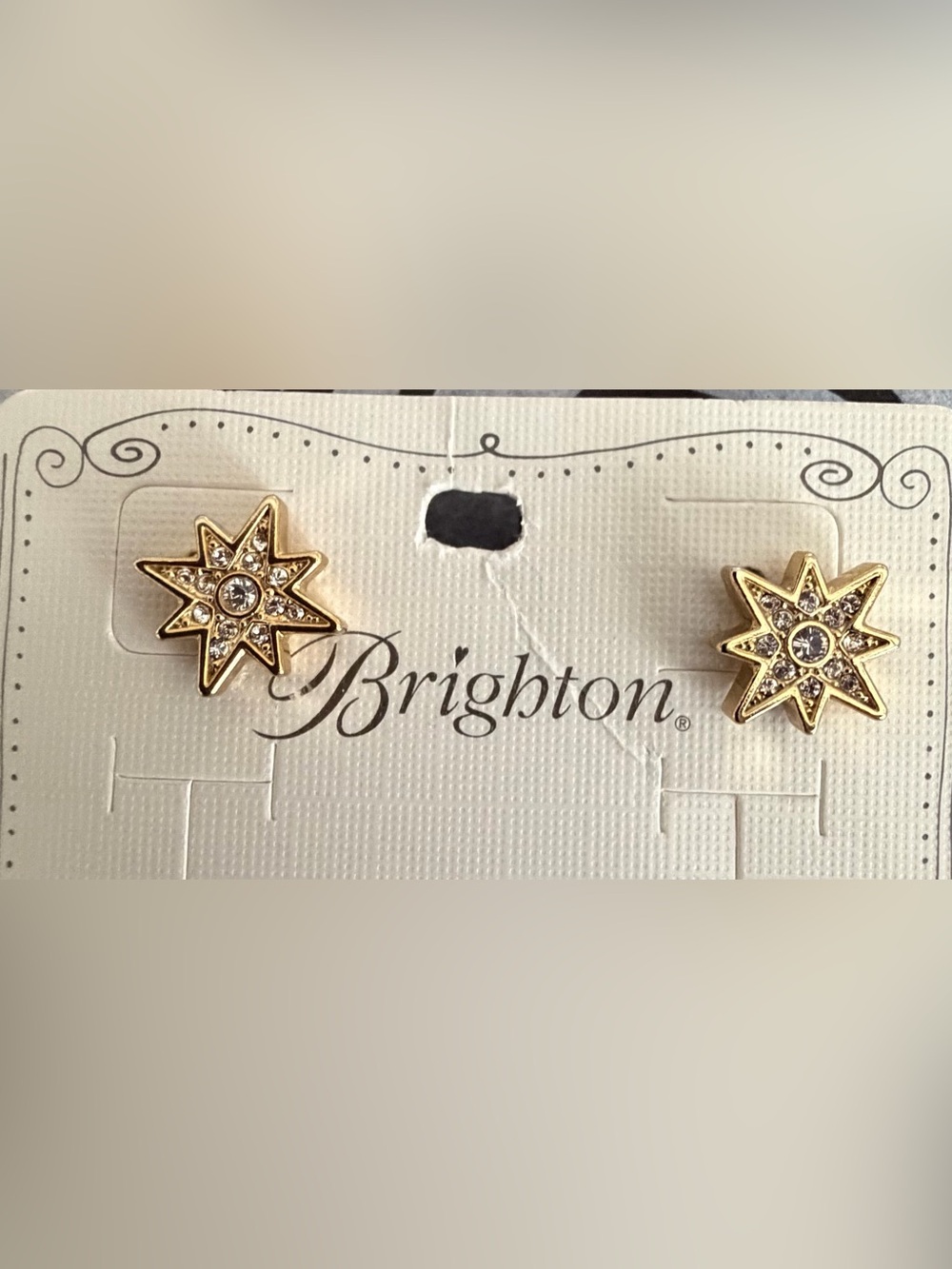 Brighton Enchanting Star Post Earrings Gold & Silver NWT